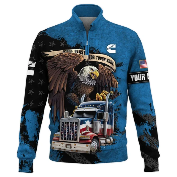 Cummins Gift For Truckers Quarter-Zip Jacket All Over Prints BLT11225A3CMQTZ - Image 2