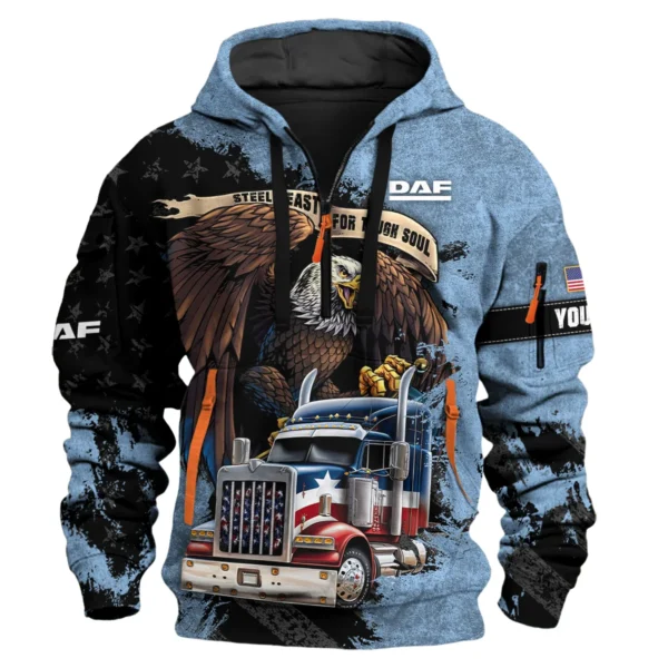 DAF Trucks Gift For Truckers Exclusive Logo Hoodie Half Zip BLT11225A5DAF3HZ