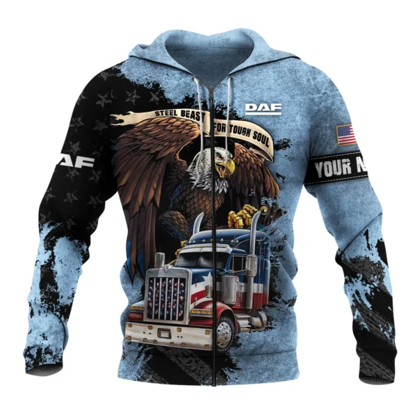 DAF Trucks Gift For Truckers Exclusive Logo Zipper Hoodie BLT11225A5DAFZHD - Image 2