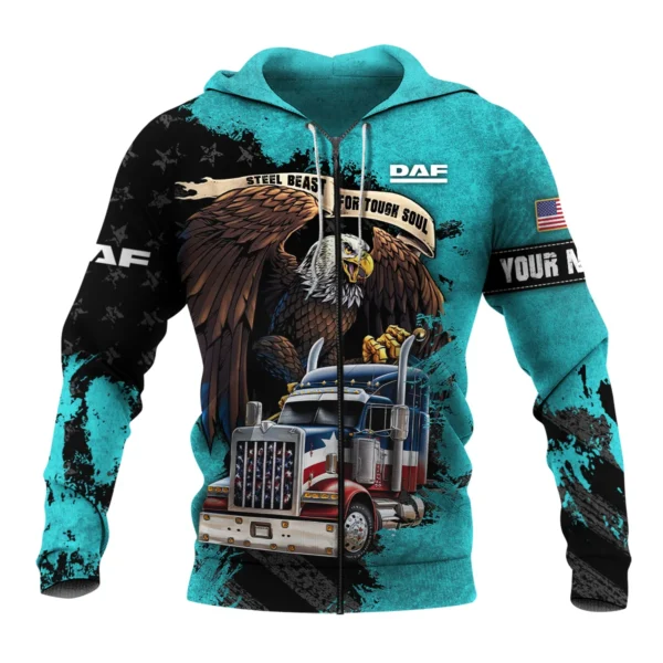 DAF Trucks Gift For Truckers Exclusive Logo Zipper Hoodie BLT11225A8DAFZHD - Image 2