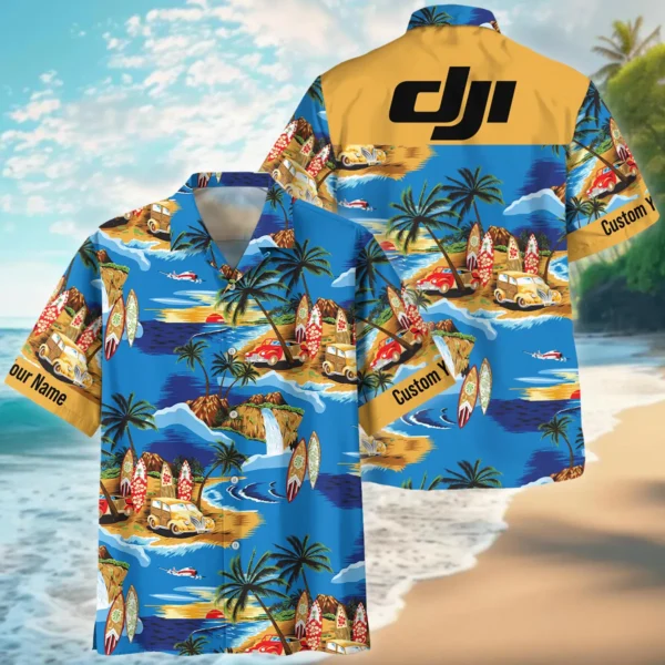 DJI Cars Surfboards Beach Shore Photography Summer Pattern Hawaiian Shirt All Over Prints Gift Loves BL1125A37DJIHW