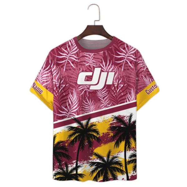 DJI Palm And Monstera Leaves Photography Summer Pattern Premium T-Shirt All Over Prints Gift Loves BL1125A15DJITS - Image 2