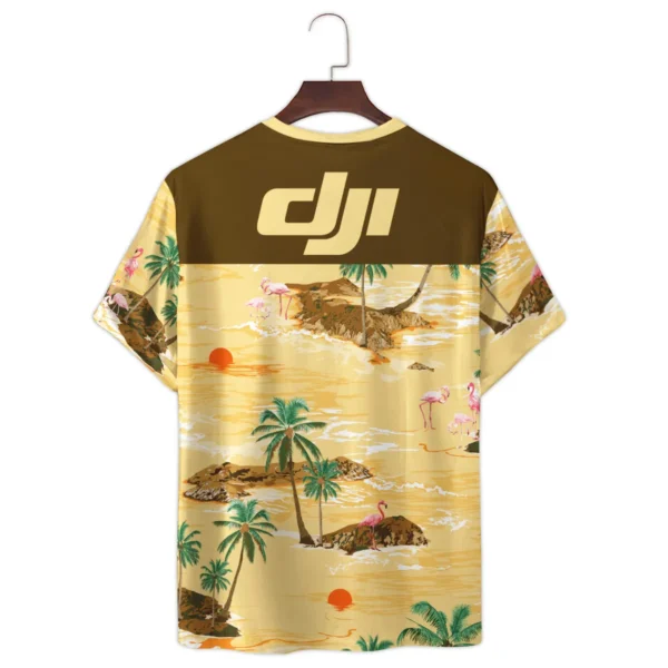 DJI Palm Island With Flamingo Photography Summer Pattern Premium T-Shirt All Over Prints Gift Loves BL1125A53DJITS - Image 3