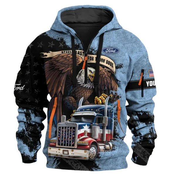 Ford Trucks Gift For Truckers Exclusive Logo Hoodie Half Zip BLT11225A5FT3HZ