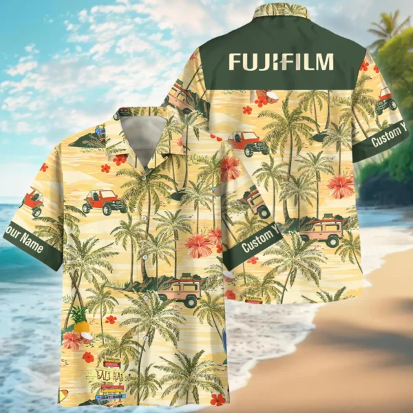Fujifilm Car and Spring Floral Photography Summer Pattern Hawaiian Shirt All Over Prints Gift Loves BL1125A50FJFHW