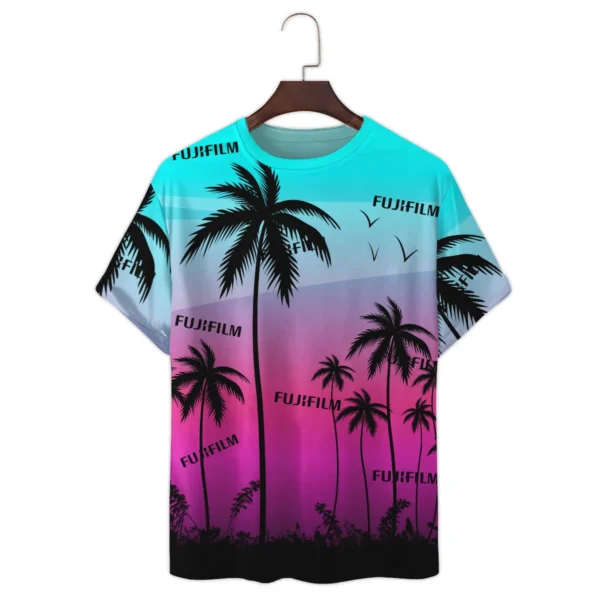 Fujifilm Colorful Palm Trees Photography Summer Pattern Premium T-Shirt All Over Prints Gift Loves BL1125A12FJFTS - Image 2