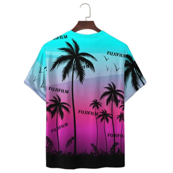 Fujifilm Colorful Palm Trees Photography Summer Pattern Premium T-Shirt All Over Prints Gift Loves BL1125A12FJFTS - Image 3