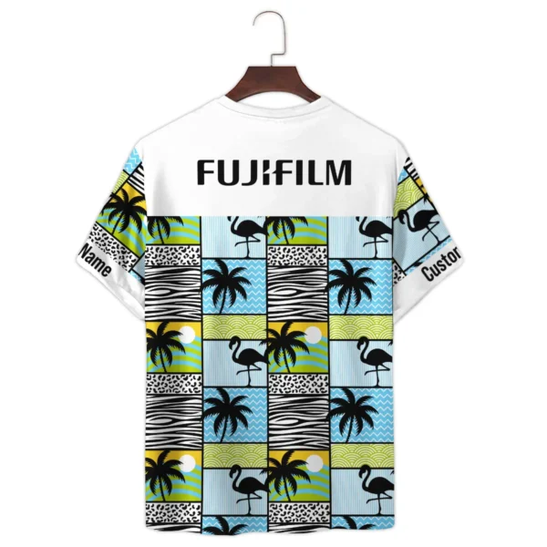 Fujifilm Flamingos And Palms Photography Summer Pattern Premium T-Shirt All Over Prints Gift Loves BL1125A9FJFTS - Image 3