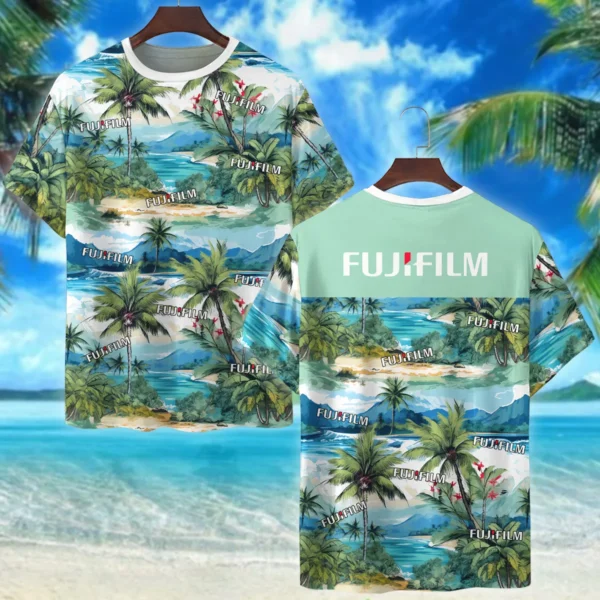Fujifilm Hawaii Palm Tree Watercolor Photography Summer Pattern Premium T-Shirt All Over Prints Gift Loves BL1125A2FJFTS