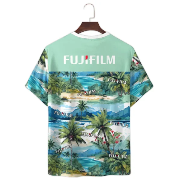 Fujifilm Hawaii Palm Tree Watercolor Photography Summer Pattern Premium T-Shirt All Over Prints Gift Loves BL1125A2FJFTS - Image 3