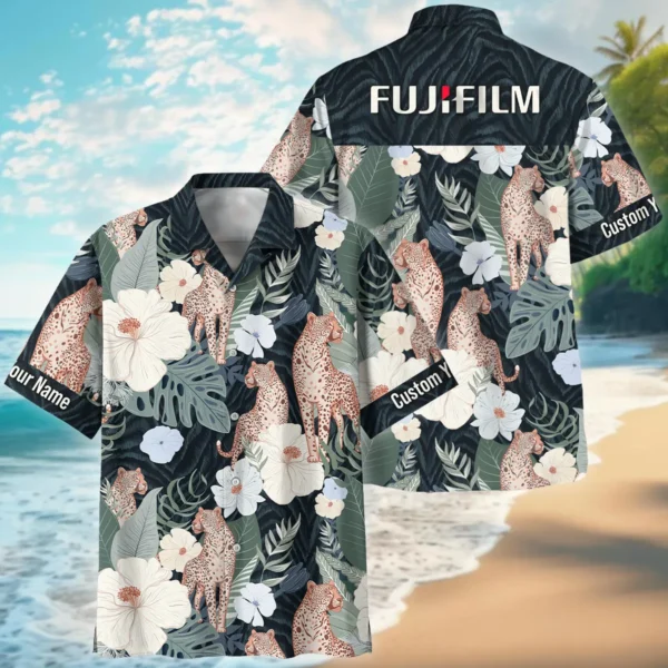 Fujifilm Leopards And Tropical Flowers Photography Summer Pattern Hawaiian Shirt All Over Prints Gift Loves BL1125A61FJFHW