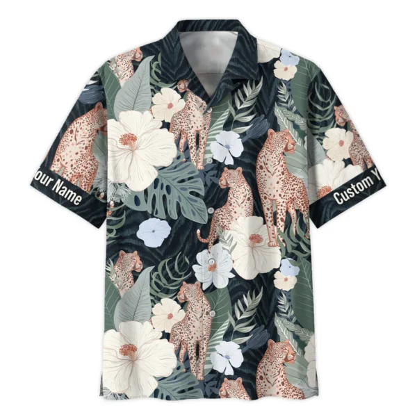 Fujifilm Leopards And Tropical Flowers Photography Summer Pattern Hawaiian Shirt All Over Prints Gift Loves BL1125A61FJFHW - Image 2