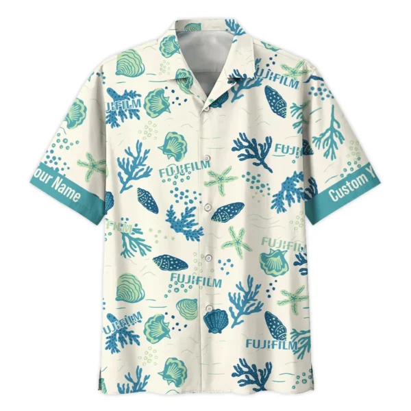 Fujifilm Shells Coral Bubbles Photography Summer Pattern Hawaiian Shirt All Over Prints Gift Loves BL1125A58FJFHW - Image 2