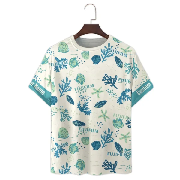 Fujifilm Shells Coral Bubbles Photography Summer Pattern Premium T-Shirt All Over Prints Gift Loves BL1125A58FJFTS - Image 2