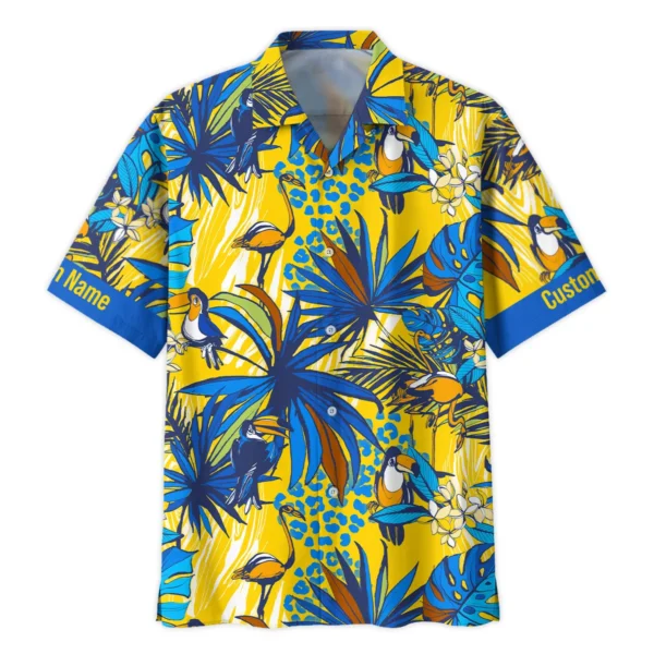 Fujifilm Toucan Flamingo Monstera Palm Photography Summer Pattern Hawaiian Shirt All Over Prints Gift Loves BL1125A24FJFHW - Image 2