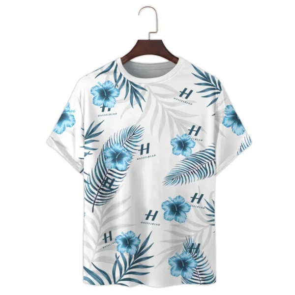 Hasselblad Hibiscus Palm Leaves Photography Summer Pattern Premium T-Shirt All Over Prints Gift Loves BL1125A4HSBTS - Image 2