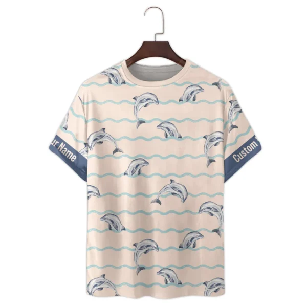 Hasselblad Ocean Wave Jumping Dolphin Photography Summer Pattern Premium T-Shirt All Over Prints Gift Loves BL1125A44HSBTS - Image 2