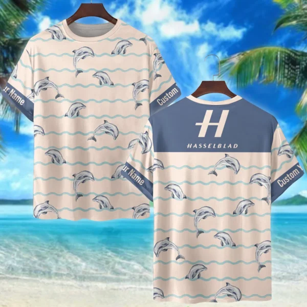 Hasselblad Ocean Wave Jumping Dolphin Photography Summer Pattern Premium T-Shirt All Over Prints Gift Loves BL1125A44HSBTS