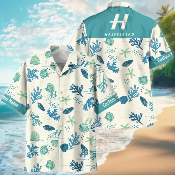 Hasselblad Shells Coral Bubbles Photography Summer Pattern Hawaiian Shirt All Over Prints Gift Loves BL1125A58HSBHW