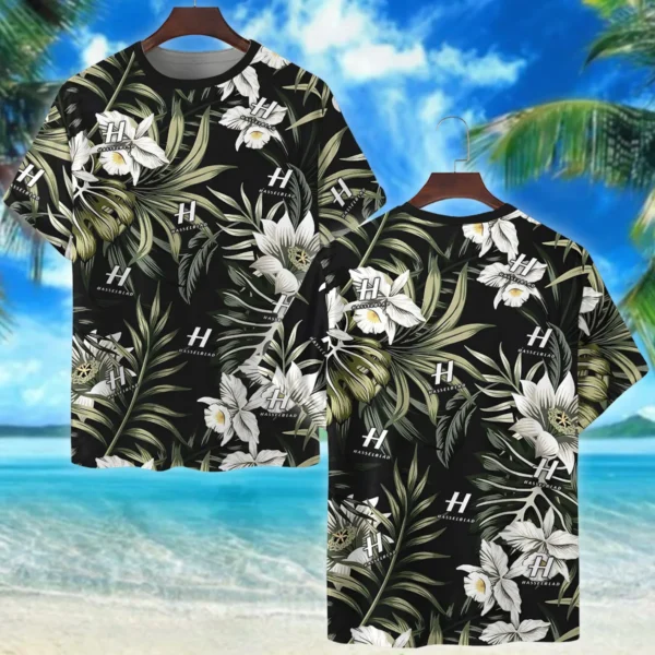 Hasselblad Tropical Palm Leaf Pattern Photography Summer Pattern Premium T-Shirt All Over Prints Gift Loves BL1125A30HSBTS