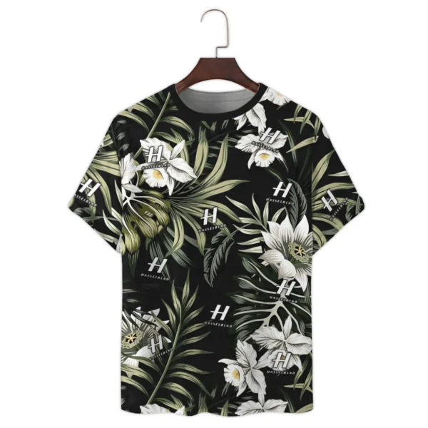 Hasselblad Tropical Palm Leaf Pattern Photography Summer Pattern Premium T-Shirt All Over Prints Gift Loves BL1125A30HSBTS - Image 2