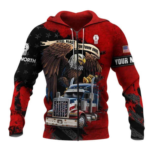 Kenworth Gift For Truckers Exclusive Logo Zipper Hoodie BLT11225A1KWZHD - Image 2
