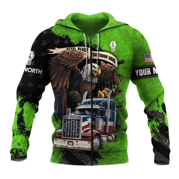 Kenworth Gift For Truckers Exclusive Logo Zipper Hoodie BLT11225A4KWZHD - Image 2