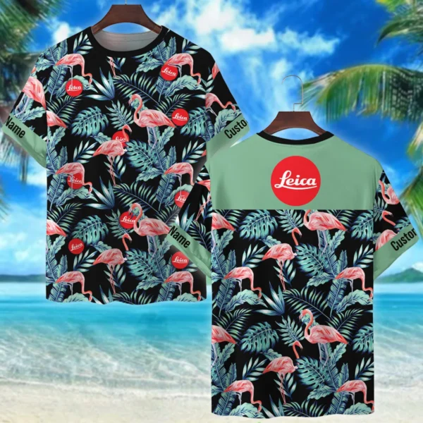Leica Exotic Tropical Pink Flamingo Photography Summer Pattern Premium T-Shirt All Over Prints Gift Loves BL1125A23LCTS