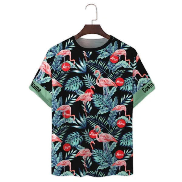 Leica Exotic Tropical Pink Flamingo Photography Summer Pattern Premium T-Shirt All Over Prints Gift Loves BL1125A23LCTS - Image 2