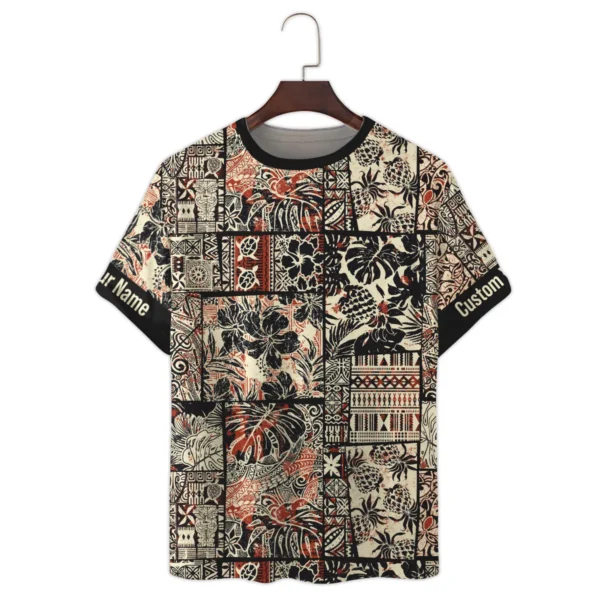 Leica Hibiscus And Tribal Element Photography Summer Pattern Premium T-Shirt All Over Prints Gift Loves BL1125A55LCTS - Image 2