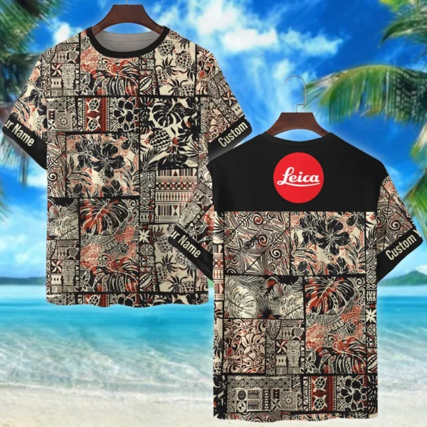 Leica Hibiscus And Tribal Element Photography Summer Pattern Premium T-Shirt All Over Prints Gift Loves BL1125A55LCTS