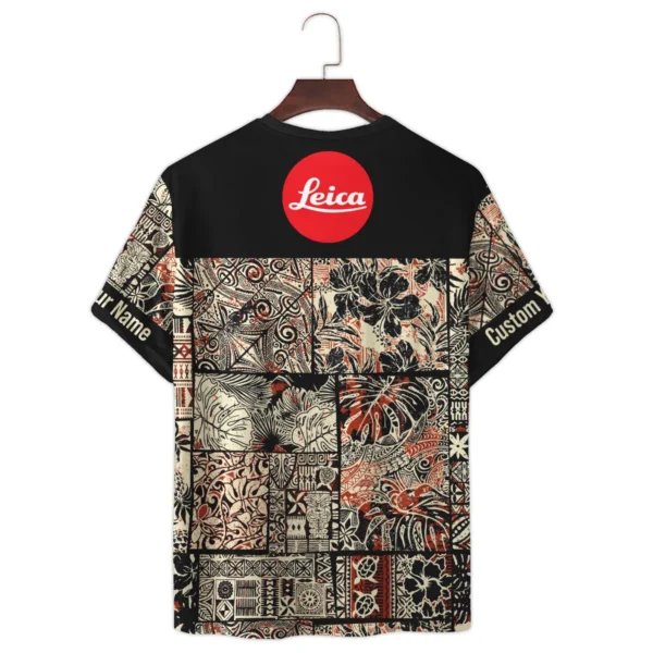 Leica Hibiscus And Tribal Element Photography Summer Pattern Premium T-Shirt All Over Prints Gift Loves BL1125A55LCTS - Image 3