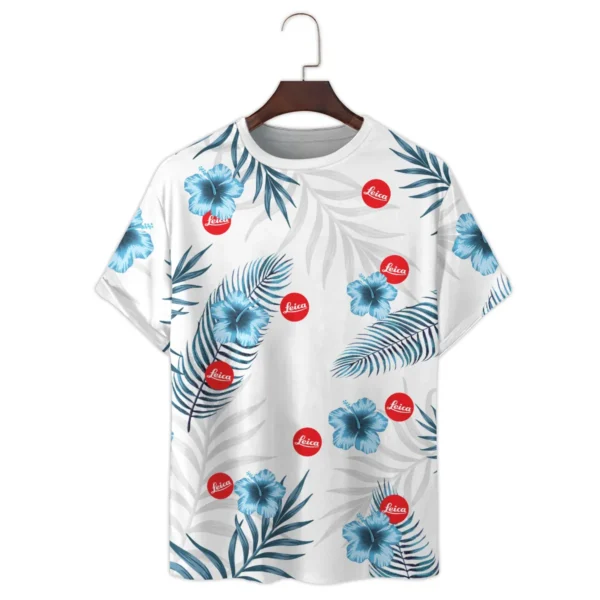 Leica Hibiscus Palm Leaves Photography Summer Pattern Premium T-Shirt All Over Prints Gift Loves BL1125A4LCTS - Image 2