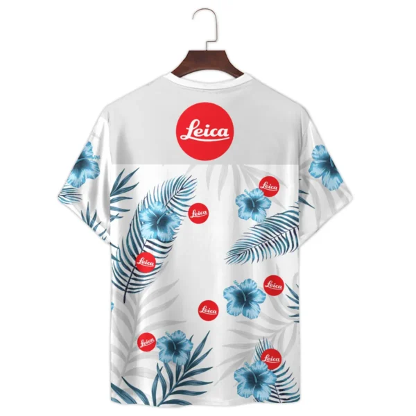 Leica Hibiscus Palm Leaves Photography Summer Pattern Premium T-Shirt All Over Prints Gift Loves BL1125A4LCTS - Image 3