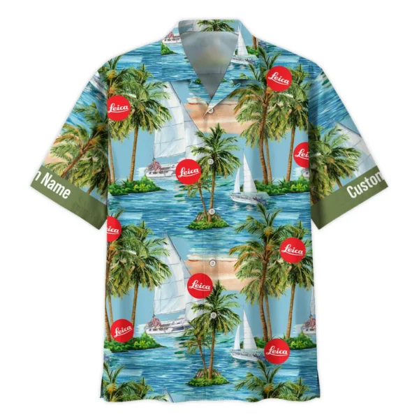 Leica Palm Sailboat Turquoise Waves Photography Summer Pattern Hawaiian Shirt All Over Prints Gift Loves BL1125A35LCHW - Image 2