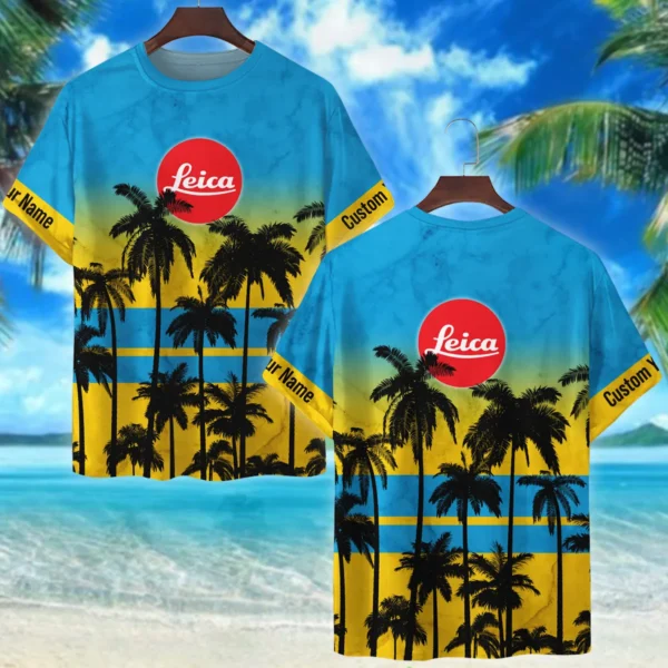 Leica Palm Trees Pattern Hawaiian Photography Summer Pattern Premium T-Shirt All Over Prints Gift Loves BL1125A33LCTS
