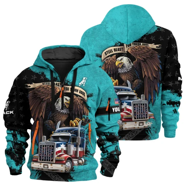 Mack Trucks Gift For Truckers Exclusive Logo Hoodie Half Zip BLT11225A8MT3HZ - Image 3
