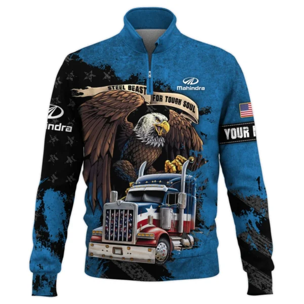Mahindra Gift For Truckers Quarter-Zip Jacket All Over Prints BLT11225A3MHDQTZ - Image 2
