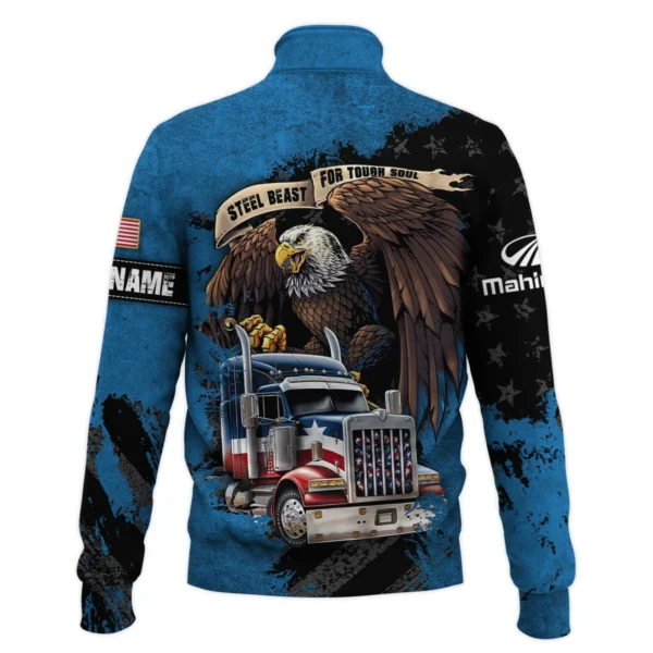 Mahindra Gift For Truckers Quarter-Zip Jacket All Over Prints BLT11225A3MHDQTZ - Image 3