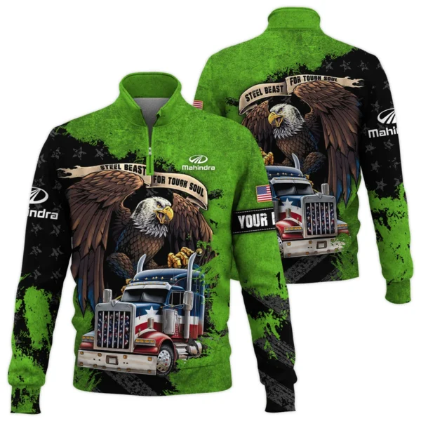 Mahindra Gift For Truckers Quarter-Zip Jacket All Over Prints BLT11225A4MHDQTZ