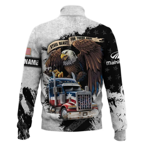 Mahindra Gift For Truckers Quarter-Zip Jacket All Over Prints BLT11225A7MHDQTZ - Image 3