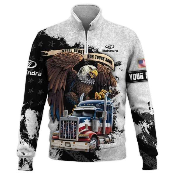 Mahindra Gift For Truckers Quarter-Zip Jacket All Over Prints BLT11225A7MHDQTZ - Image 2