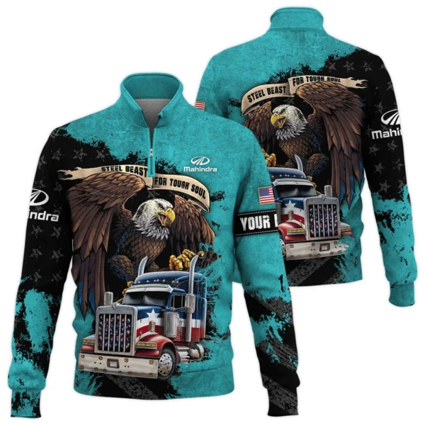 Mahindra Gift For Truckers Quarter-Zip Jacket All Over Prints BLT11225A8MHDQTZ