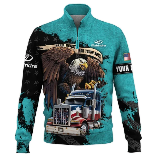 Mahindra Gift For Truckers Quarter-Zip Jacket All Over Prints BLT11225A8MHDQTZ - Image 2