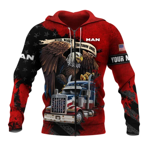 MAN Truck Gift For Truckers Exclusive Logo Zipper Hoodie BLT11225A1MANZHD - Image 2