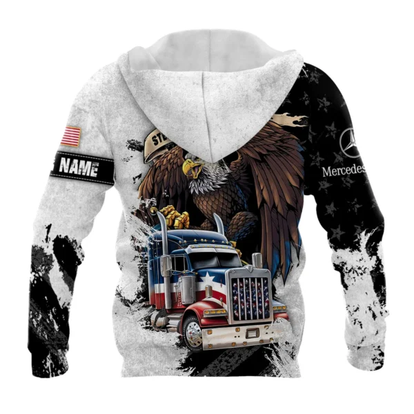 Mercedes-Benz Trucks Gift For Truckers Exclusive Logo Zipper Hoodie BLT11225A7MBZHD - Image 3