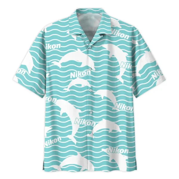 Nikon Dolphins And Waves Photography Summer Pattern Hawaiian Shirt All Over Prints Gift Loves BL1125A43NKHW - Image 2