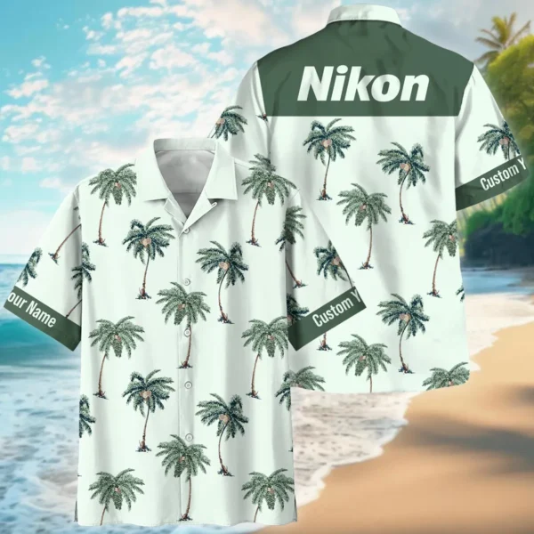 Nikon Hand Drawn Tropical Palm Photography Summer Pattern Hawaiian Shirt All Over Prints Gift Loves BL1125A59NKHW
