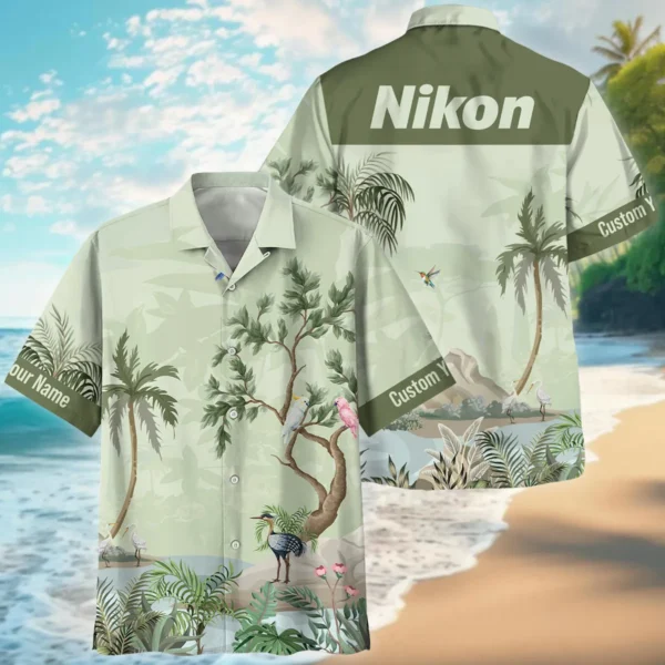 Nikon Tropical Garden Watercolor Photography Summer Pattern Hawaiian Shirt All Over Prints Gift Loves BL1125A56NKHW