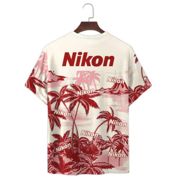 Nikon Tropical Island Photography Summer Pattern Premium T-Shirt All Over Prints Gift Loves BL1125A3NKTS - Image 3